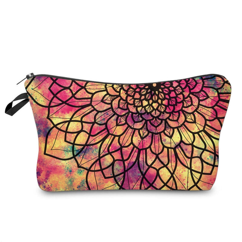 Women’s All Seasons Polyester Flower Vintage Style Square Cosmetic Bag