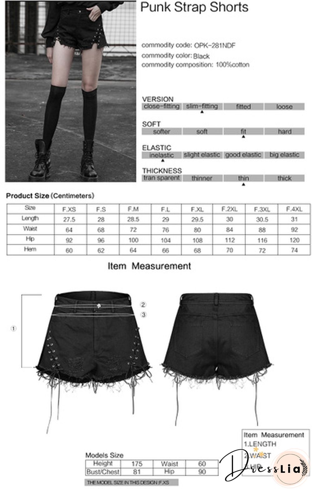 Women Punk Strap Shorts Washed Flash Denim Personality Handsome Casual Short Pants