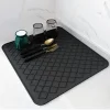 1pc Dish Drying Mats For Kitchen Counter, Heat Resistant Non-slip Draining Mat, Kitchen Gadgets, Kitchen Accessories, 16 X 12 X 0.2in(🎁Christmas Hot Sale🎁)