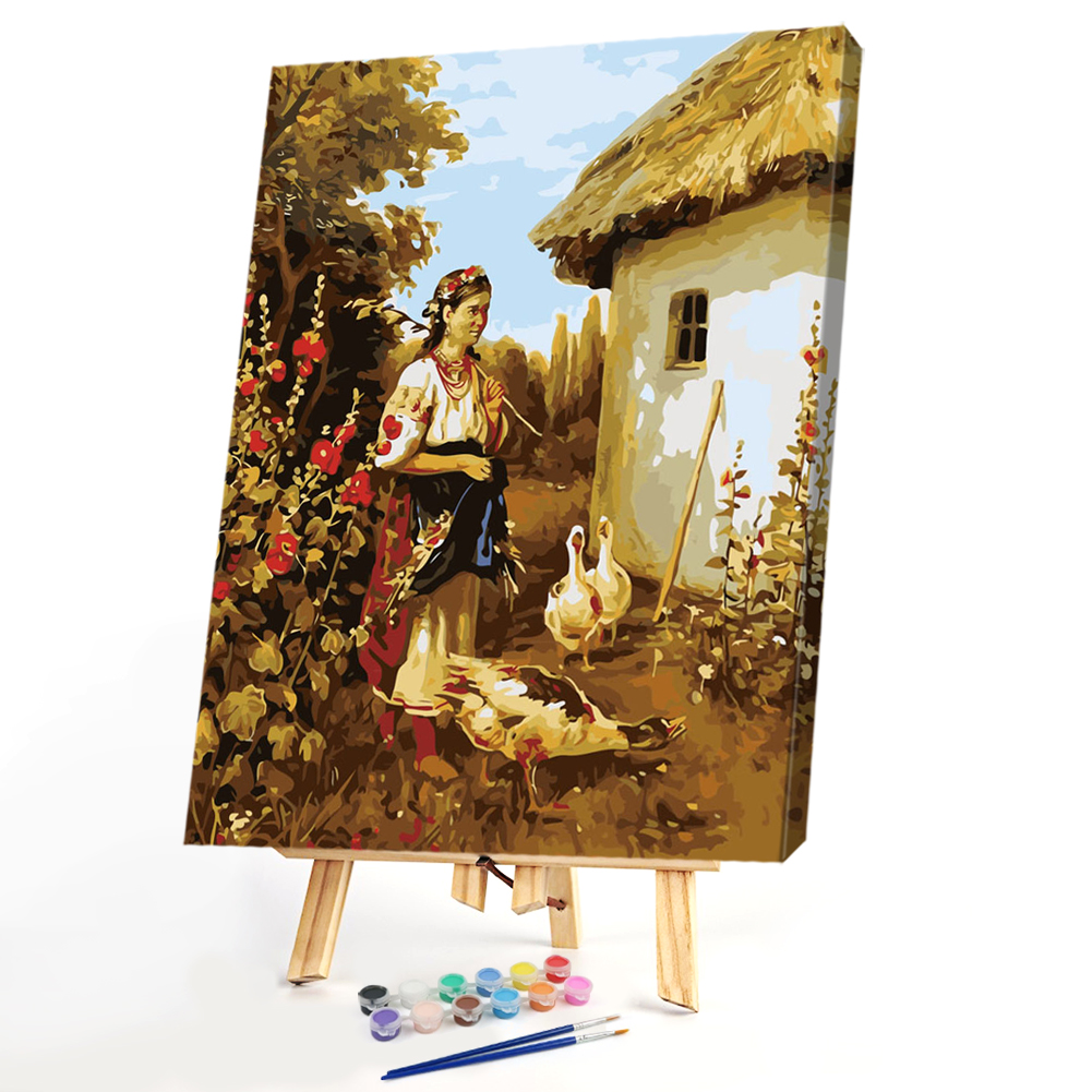 

40x50cm - Paint By Numbers Peasant Woman, 501 Original