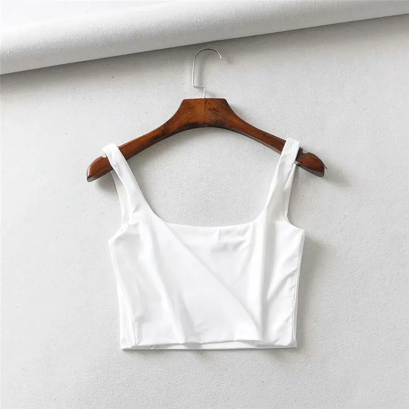 Churchf Churchf New Women's Fashion Double Square Collar Slim Sling Vest