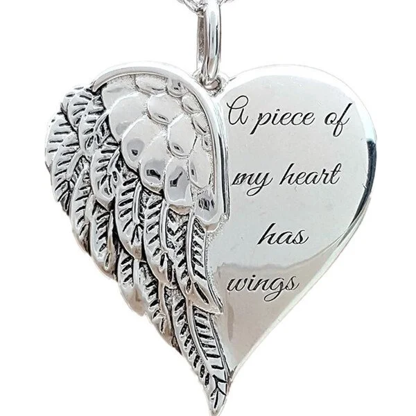 🔥Last Day Promotion 70% OFF"A Piece of my Heart has Wings"Pendant Necklace