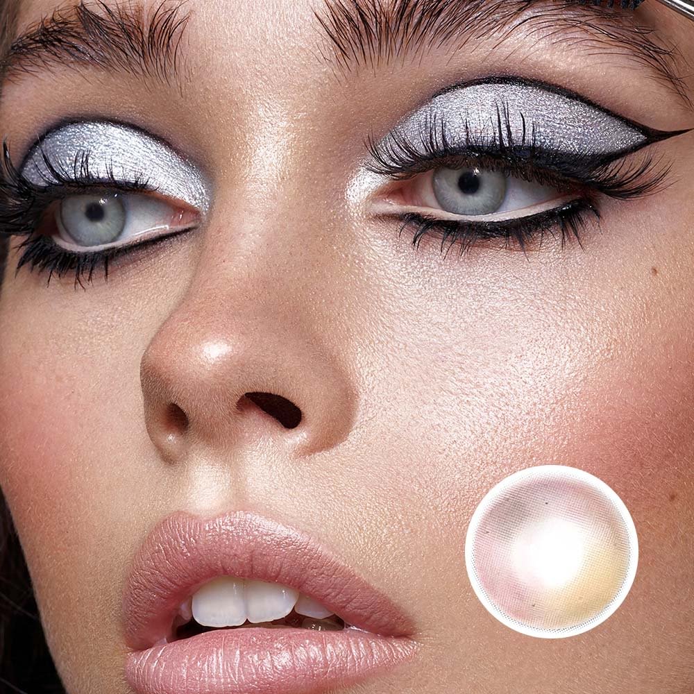 NEBULALENS Light Purple Yearly Prescription Colored Contacts NEBULALENS