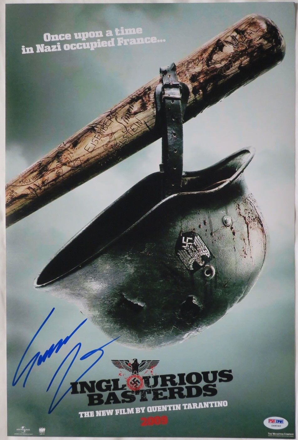 Samm Levine Signed Inglourious Basterds Autographed 12x18 Photo Poster painting PSA/DNA #Z48540