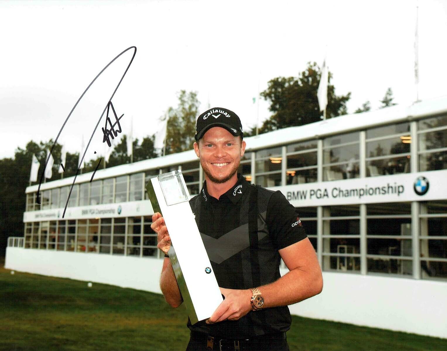 Danny WILLETT BMW 2019 Wentworth SIGNED Autograph 14X11 Golf Photo Poster painting 3 AFTAL COA