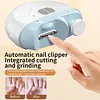2 in 1 Electric Nail Clipper & Polisher Rechargeable Automatic Nail Trimmer with LED Light & Clip Storage Suitable for Adults and Elderly