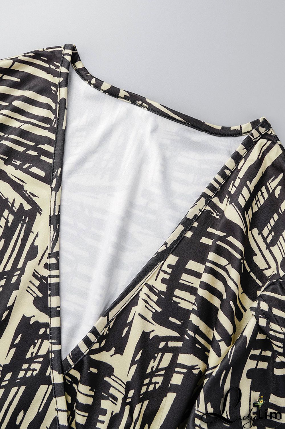 Red Casual Print Bandage Patchwork V Neck Plus Size Two Pieces