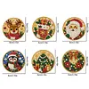 6pcs/set DIY Diamond Special Shape Pearl Art Hanging Wooden Christmas Tree Ornament Kit