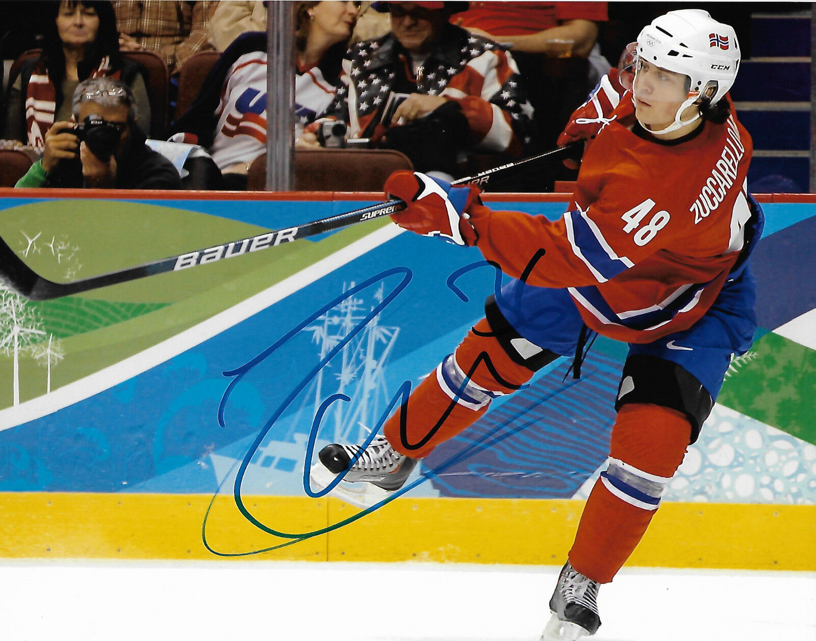 Norway Mats Zuccarello Autographed Signed 8x10 NHL Photo Poster painting COA AA