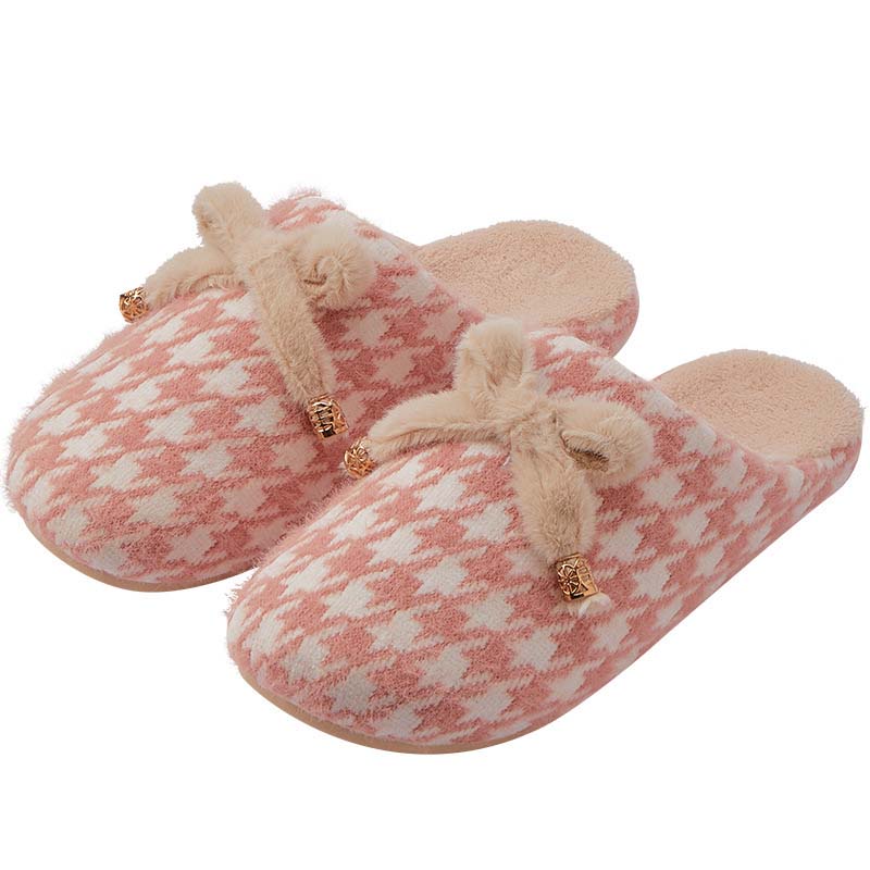 Letclo™  New Indoor Non-slip Plus Velvet Warm Couple Soft-soled Cotton Slippers letclo Letclo