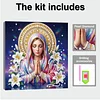 uk.everydayedeals DIY Pearl Painting With Frame - Handmade Self-Adhesive Pearls - Lady(25*25cm)