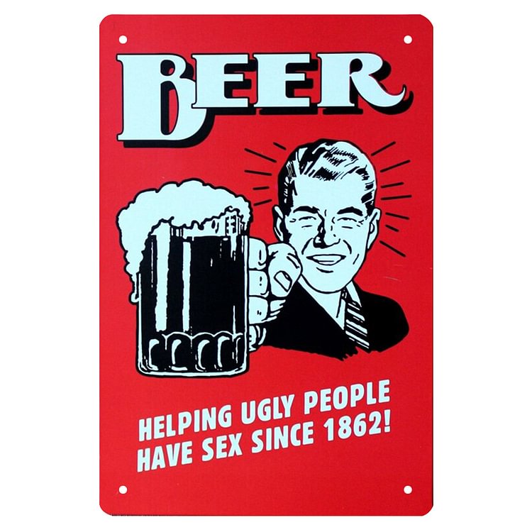 【20*30cm/30*40cm】Beer All a Man Needs Cheers - Vintage Tin Signs/Wooden Signs