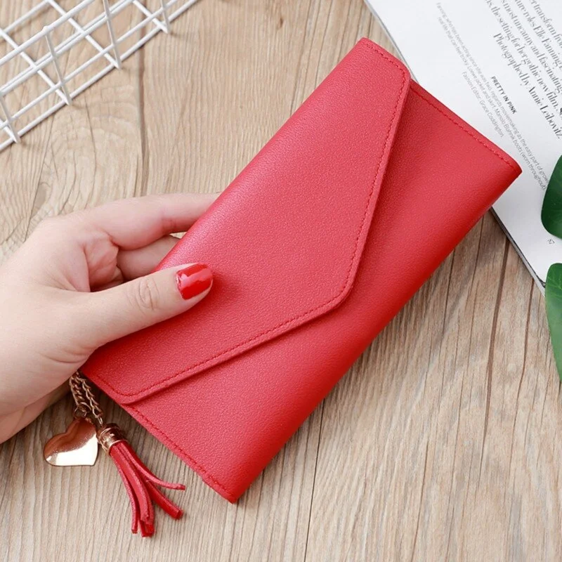 Big Capacity Women's Wallets Dull Polish Leather Wallet Double Zipper Day Clutch Purse Wristlet Coin Purse Card Holder Wallet