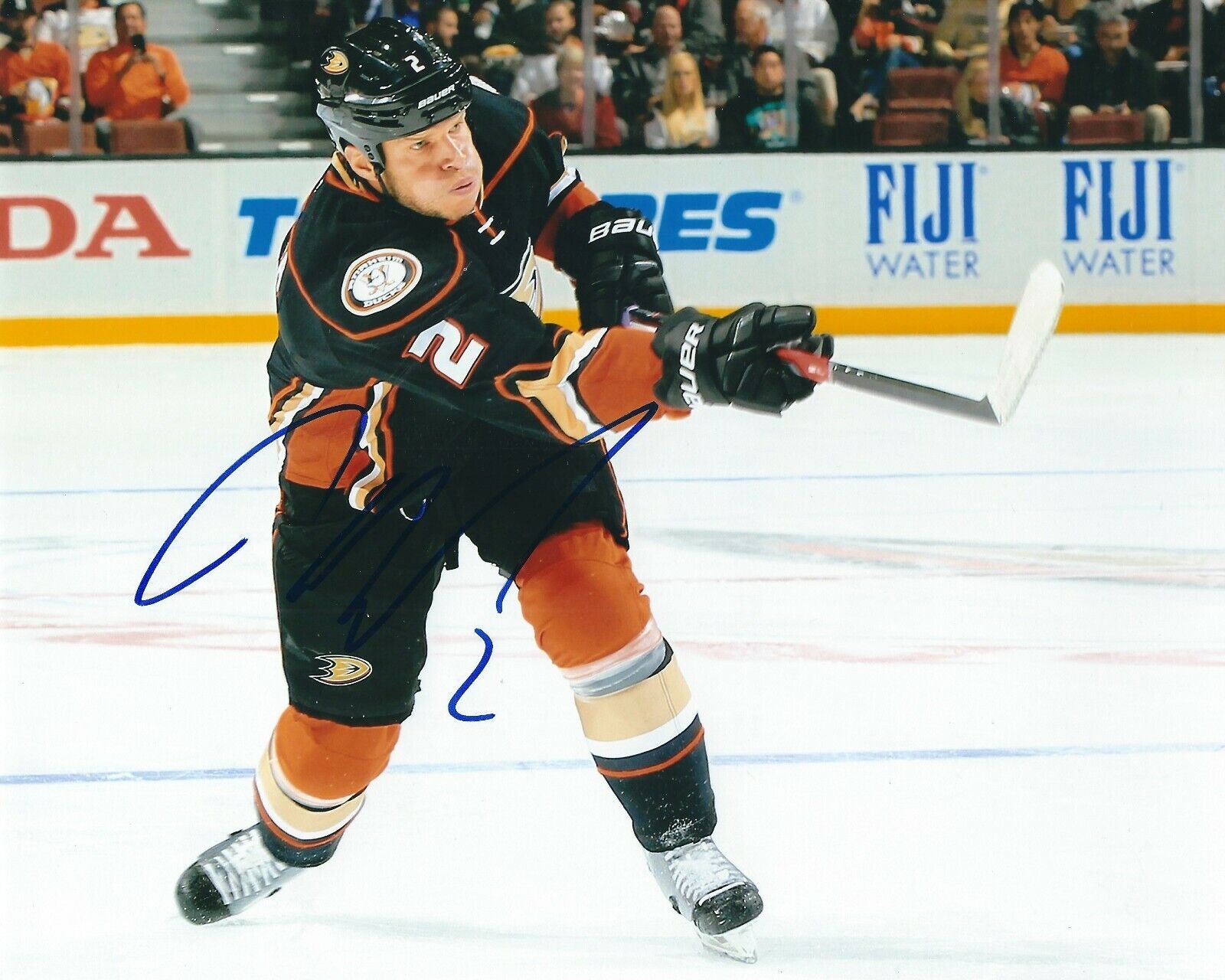 Autographed 8x10 KEVIN BIEKSA Anaheim Ducks Photo Poster painting - w/COA