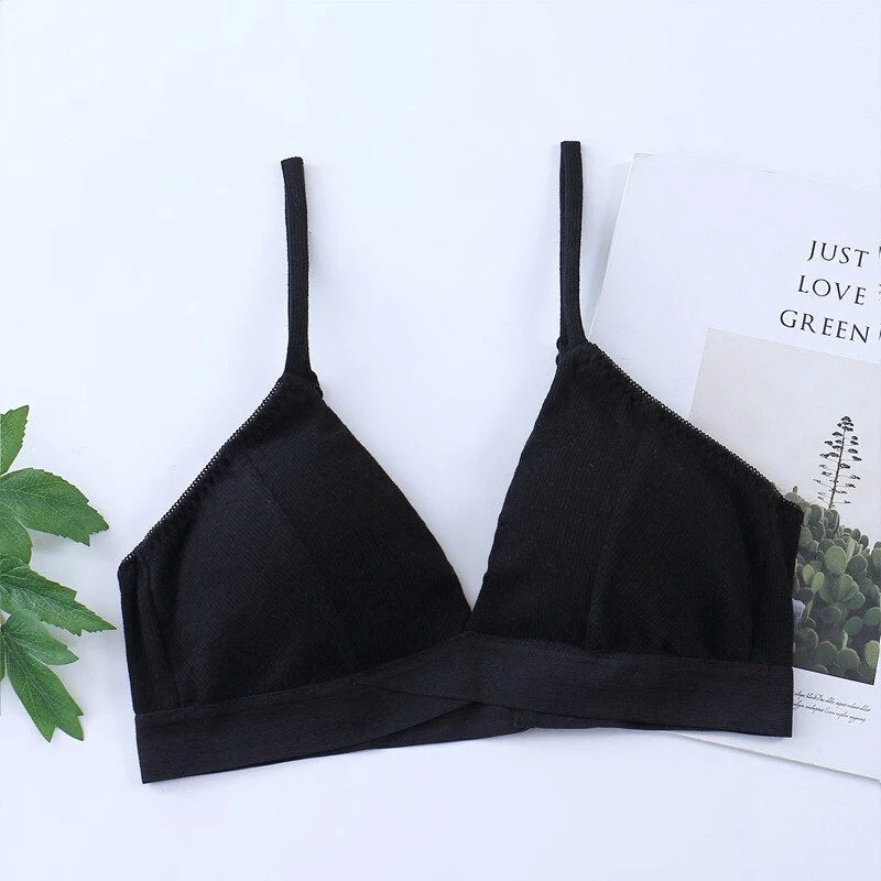 Cotton Bras For Women Seamless Bra Comfort Underwear Top Female Brassiere French Bralette  Padded Triangle Bra Sexy Lingerie