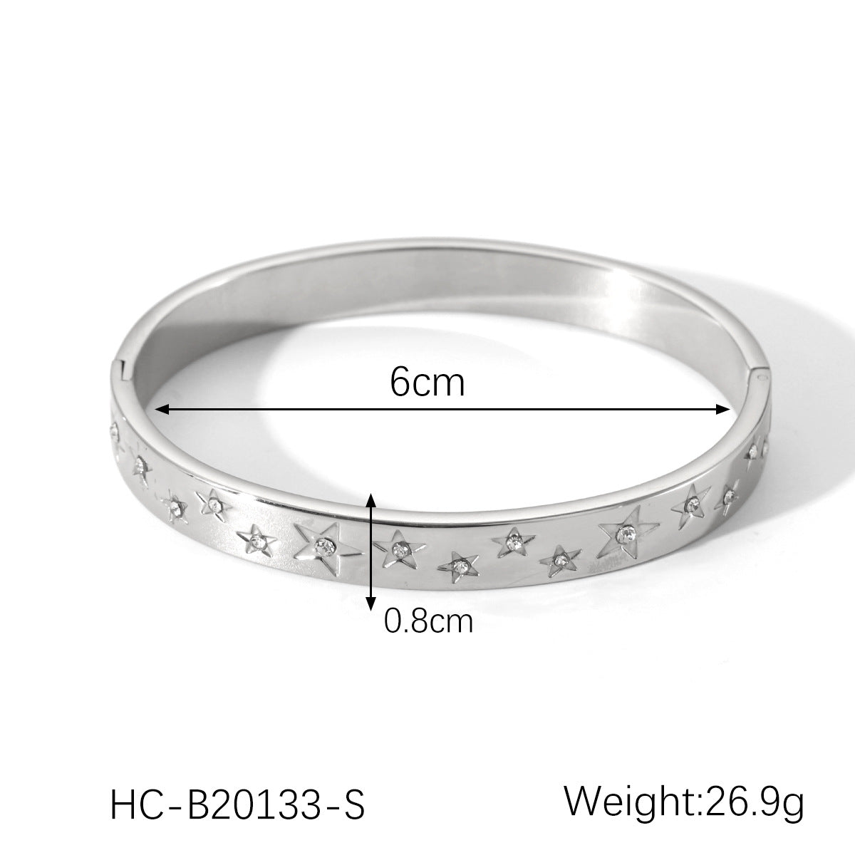 Classic Kajia Couple Titanium Steel Bracelet Fashionable And Versatile Starry Sky Diamond Stainless Steel Ladies Bracelet