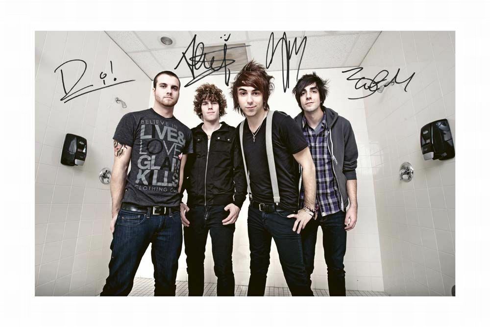 ALL TIME LOW AUTOGRAPH SIGNED Photo Poster painting POSTER PRINT