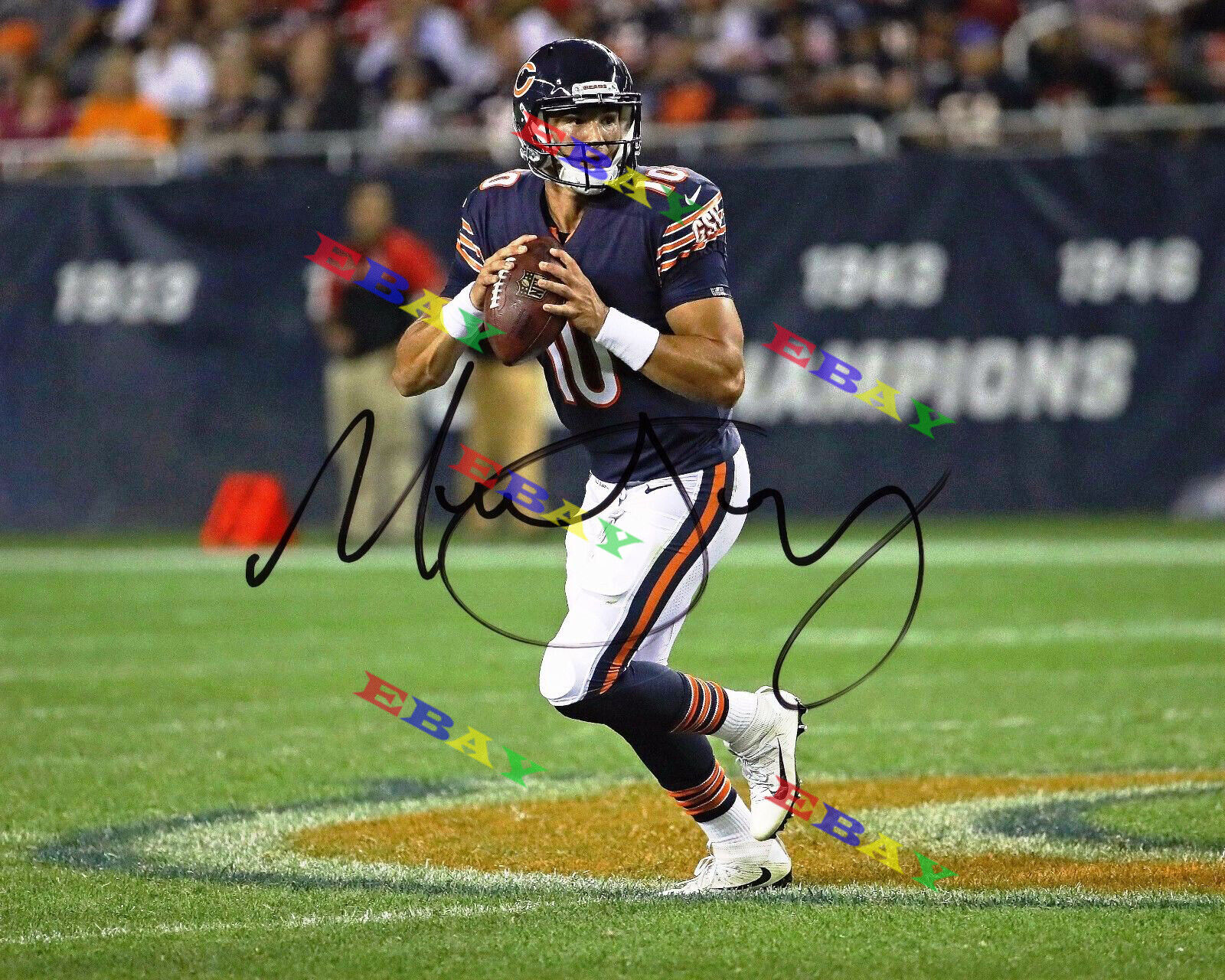 Mitchell Trubisky Chicago Bears Signed Autographed 8x10 Photo Poster painting Reprint