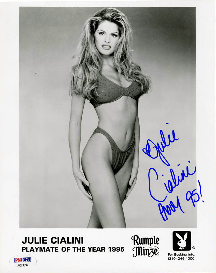 Julie Cialini SIGNED 8x10 Photo Poster painting + PMOY 95 Playboy Playmate PSA/DNA AUTOGRAPHED