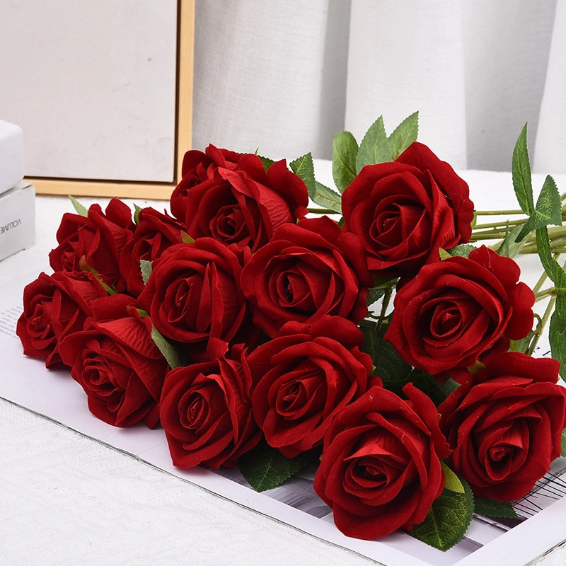 Office Culture/realistic Simulation/rose Simulation For Office Decoration