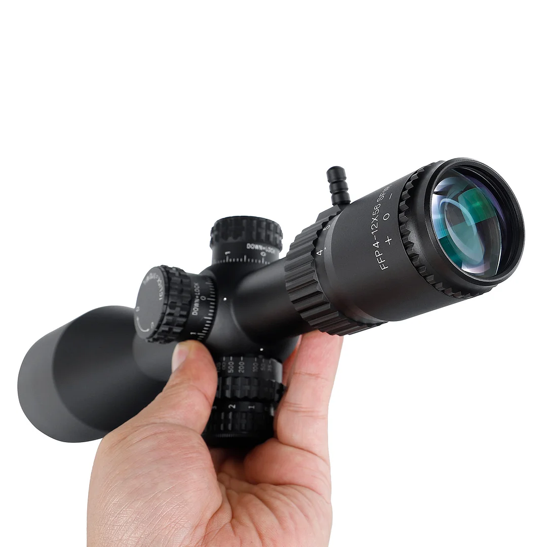 ohhunt® FFP 4-12X56 SFIR First Focal Plane 11 Level Red Illuminator Side Parallax Tactical FFP Scope 