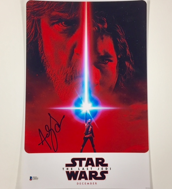 ANDY SERKIS Signed STAR WARS The Last Jedi 11x17 Poster Photo Poster painting w/ BAS Beckett COA