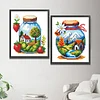 6pcs Glass Bottle Landscape-11CT Stamped Cross Stitch 15*17cm/5.91*6.69in