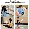 Children's Lap Table With Light, Adjustable Angle Bookshelf For Reading On The Table, Laptop Stand, Also Suitable For Tablets And Mobile Phones