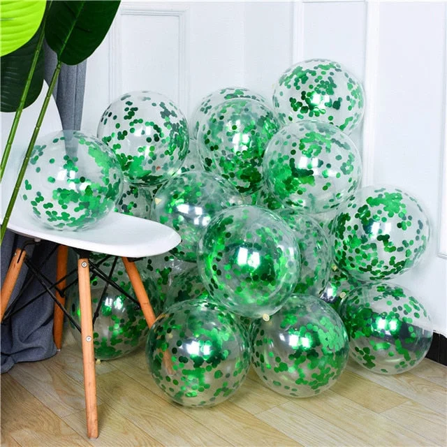 Cifeeo  5/10Pcs 12Inch Glitter Confetti Latex Balloons Wedding Christmas Decoration Baby Shower Birthday Party Decor Air Balloons Globos