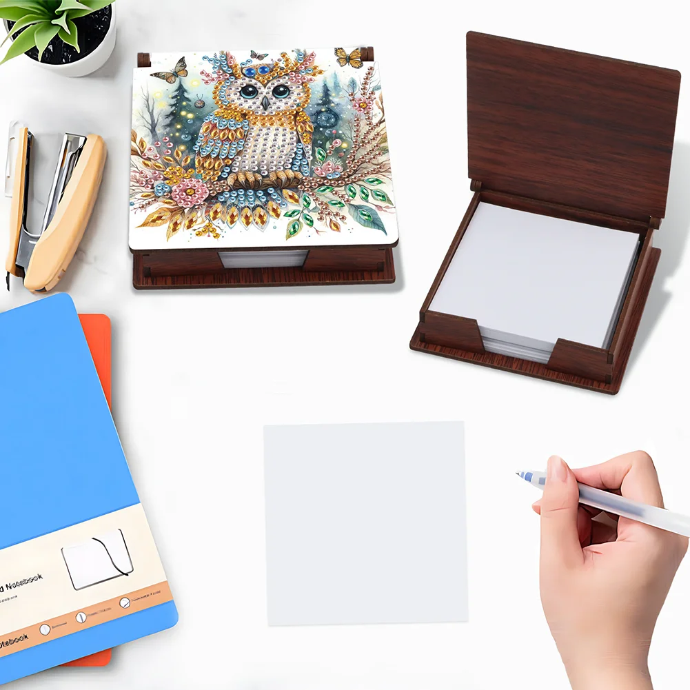 DIY Owl Diamond Painting Note Box Paper 160 Sheets of Paper for DIY Art Craft