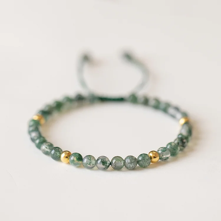Aquatic Agate Bead Bracelet - Modakawa Modakawa