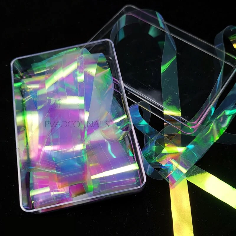 Tetty Aurora Nails Glass Foil Film Sticker Korean Nail Trend Design Manicure Decoration Tool-Nail Inspo