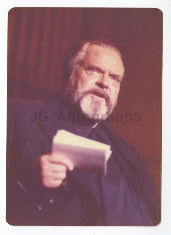 Orson Welles - Vintage Candid Photo Poster painting by Peter Warrack - Previously Unpublished