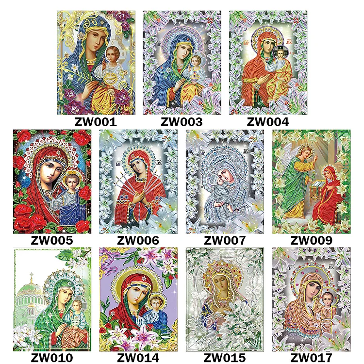 Partial Drills Special-shaped Drill Diamond Painting - Religion Our Lady -  25*30cm