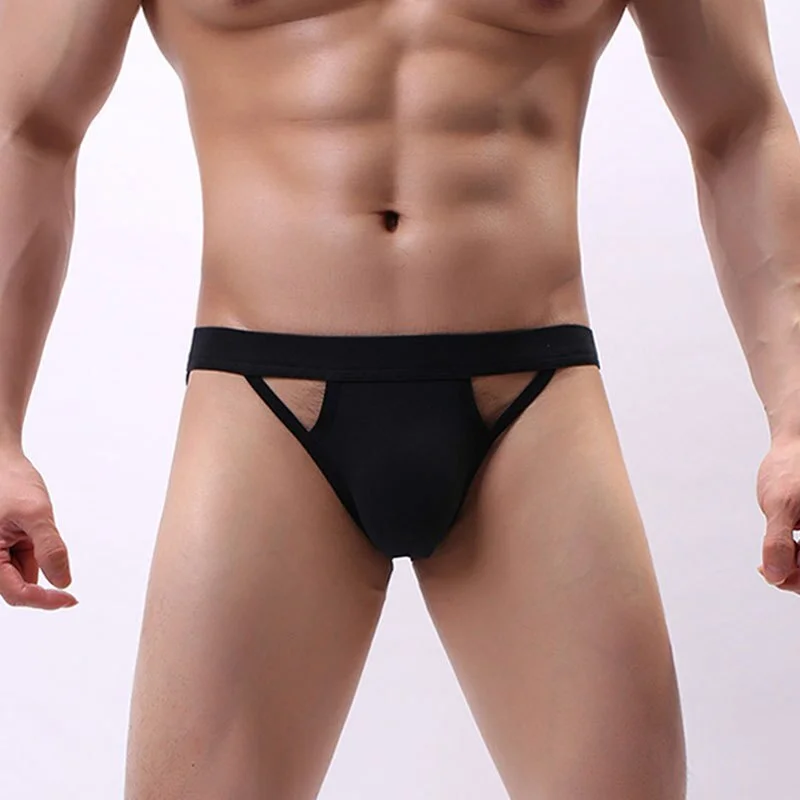 Aonga  Men's Underwear Men Briefs Jockstrap Pouch Cuecas Man Cotton Panties Thongs Mesh Underpants Slip Homme Srting