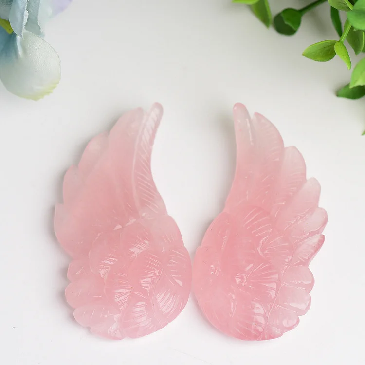 3.0"-4.0" Angel Wings Crystal Carving