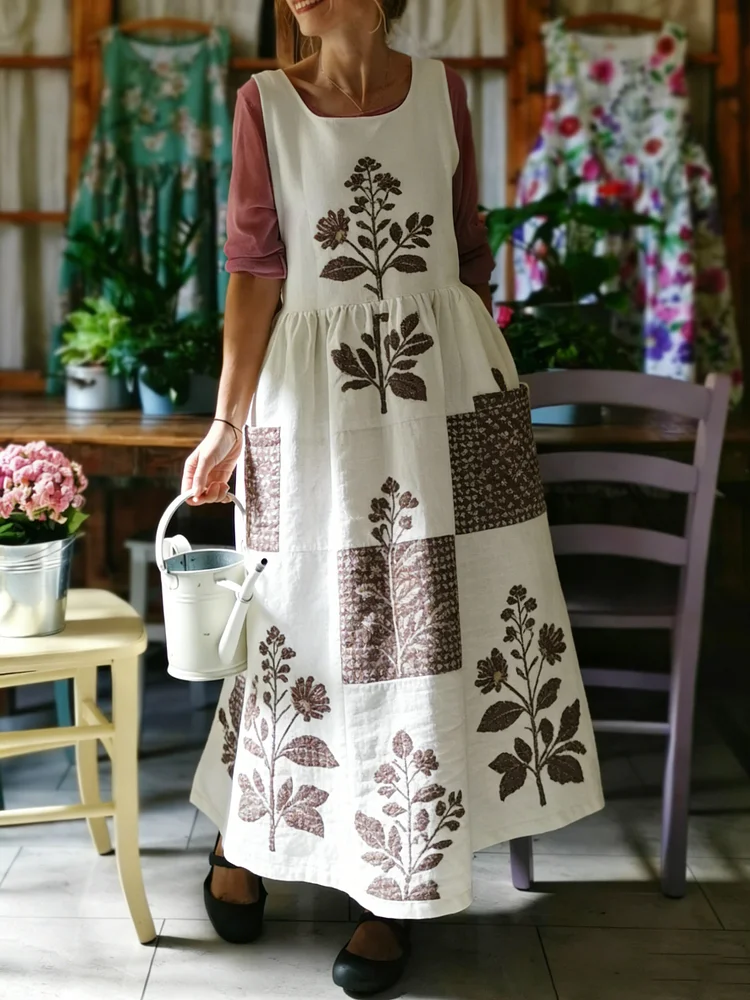 Vintage Print Apron