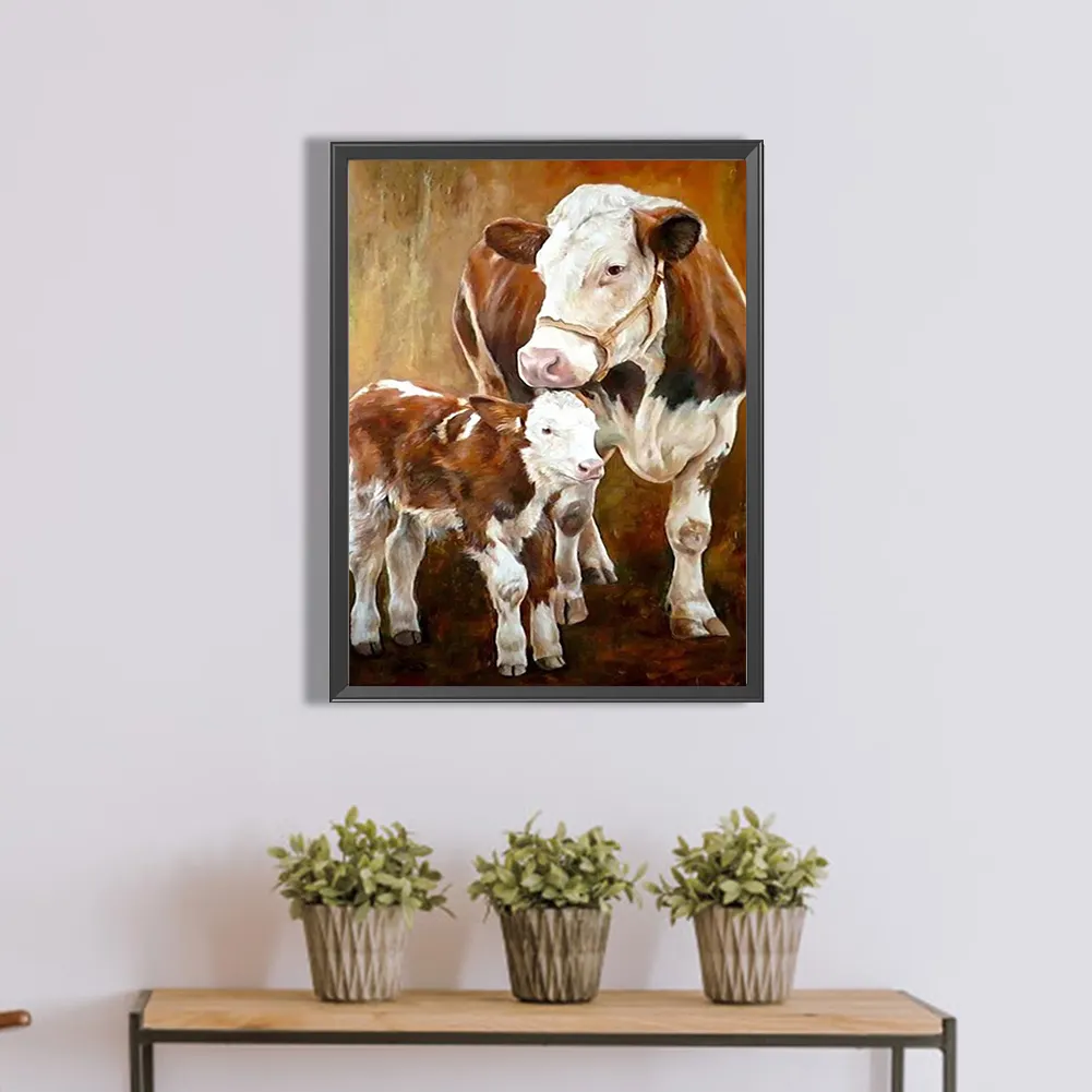 Partial AB Diamond Painting - Full Square Drill - Cow(Canvas|35*45cm)