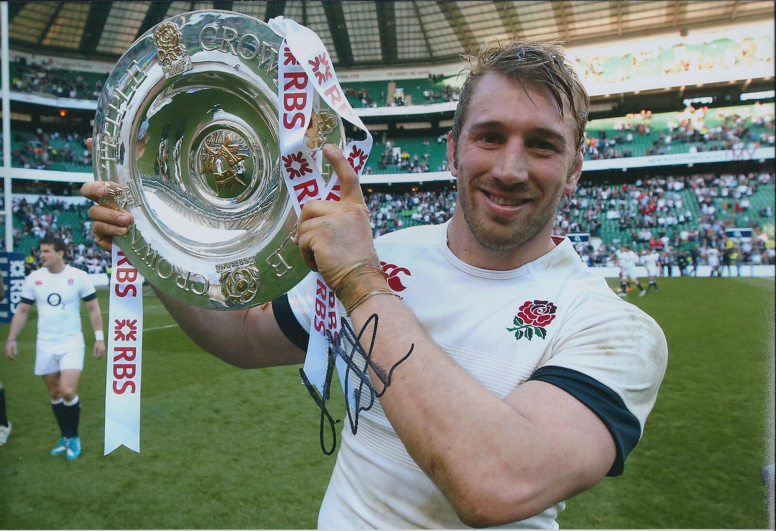 Chris ROBSHAW Signed Autograph 12x8 Photo Poster painting AFTAL COA England RUGBY Captain RARE