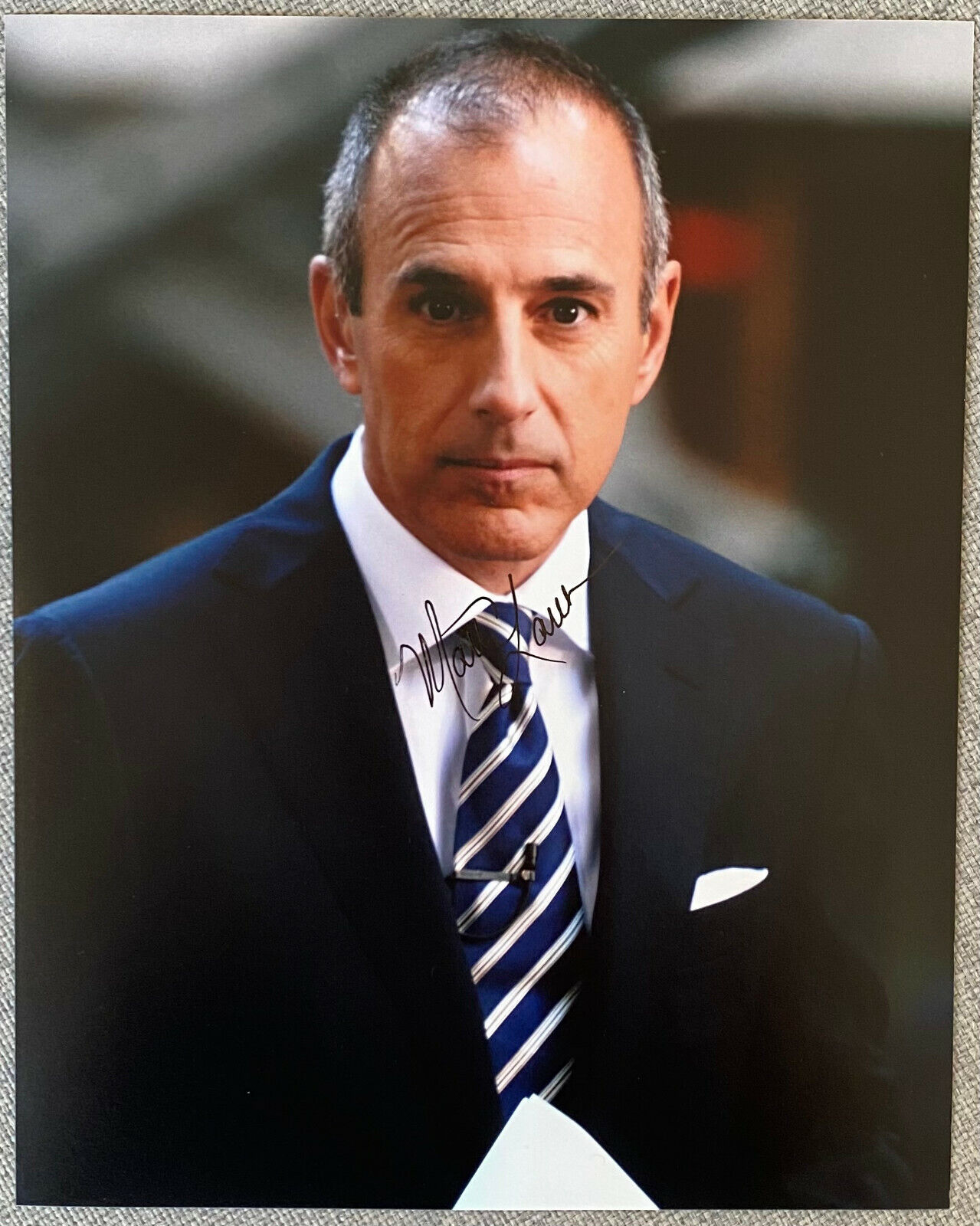 Today Show Matt Lauer Signed In-Person 8x10 Photo Poster painting - Authentic, NBC, News Anchor