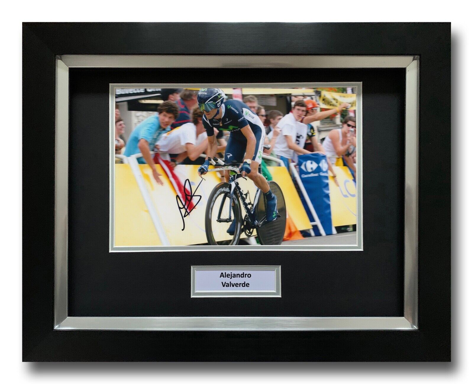 ALEJANDRO VALVERDE HAND SIGNED FRAMED Photo Poster painting DISPLAY - TOUR DE FRANCE AUTOGRAPH .