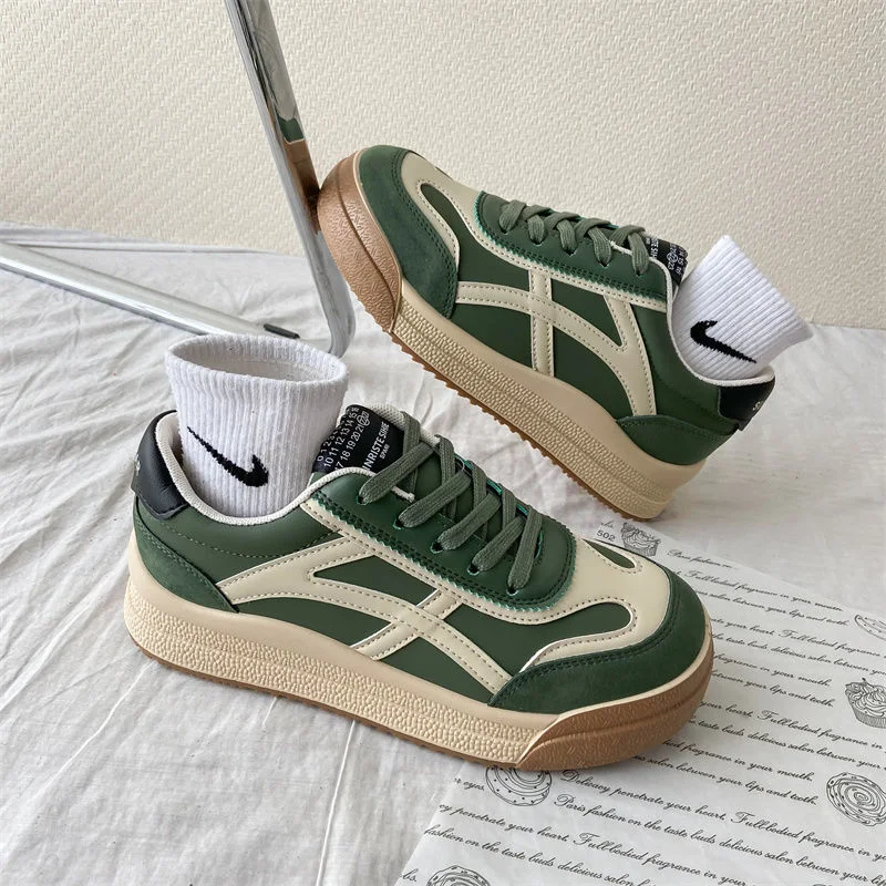 Yyvonne New Sports Dad Shoes 2022 Women's Sneakers Vulcanize Casual Canvas Tennis Flat Platform Korean Rubber Sole Running Shoes