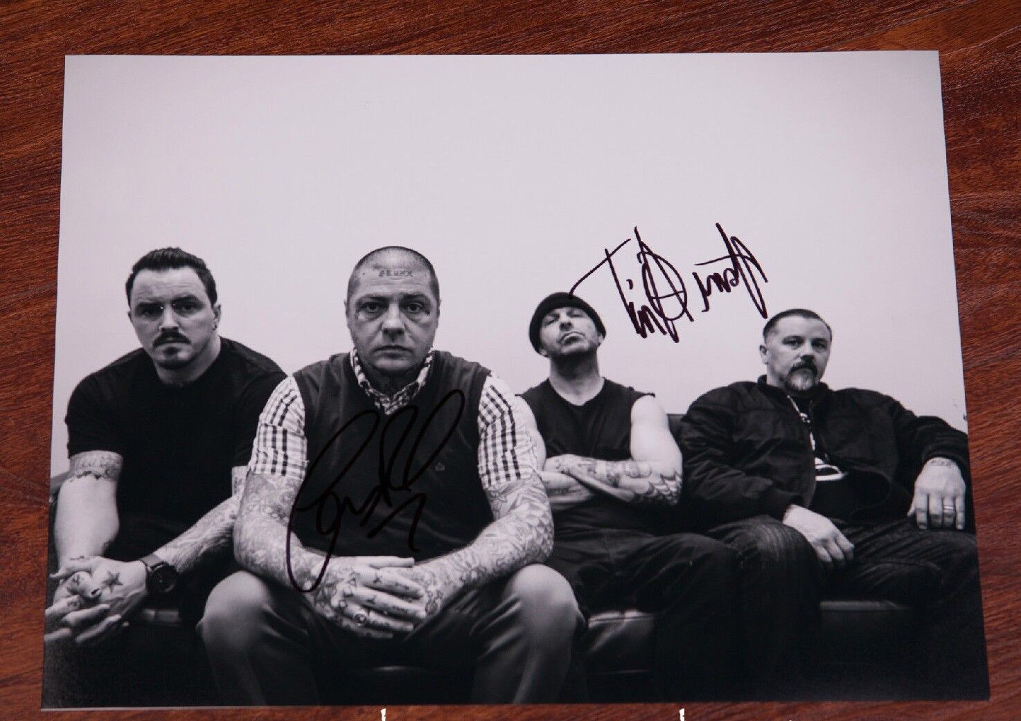 GFA Rancid Band * TIM ARMSTRONG & LARS * Signed 11x14 Photo Poster painting PROOF COA