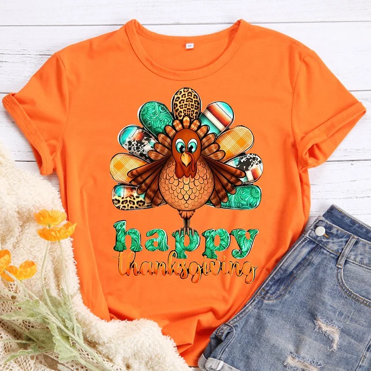 Happy Thanksgiving Turkey T-Shirt-08587