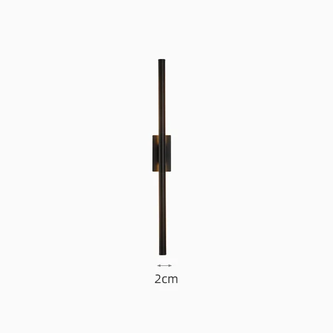 minimalism linear tube LED wall lamp up down background opposite wall light LED bedside foyer corridor black gold sconce lamp