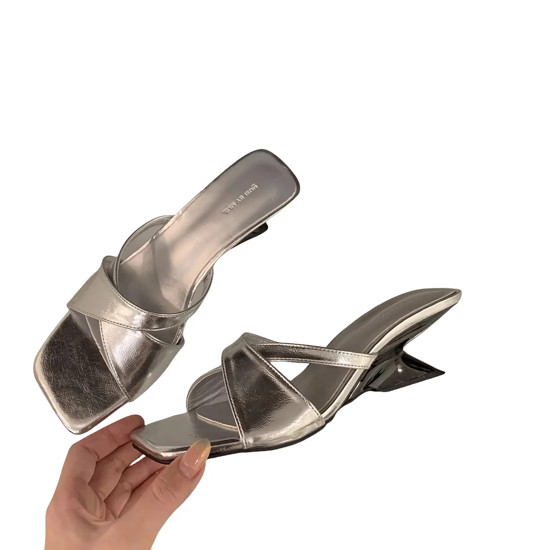 Breakj Breakj Chinese Slope And Cool Slippers Women 2025 Summer New Fairy Style Design Sense Hedley Slippers