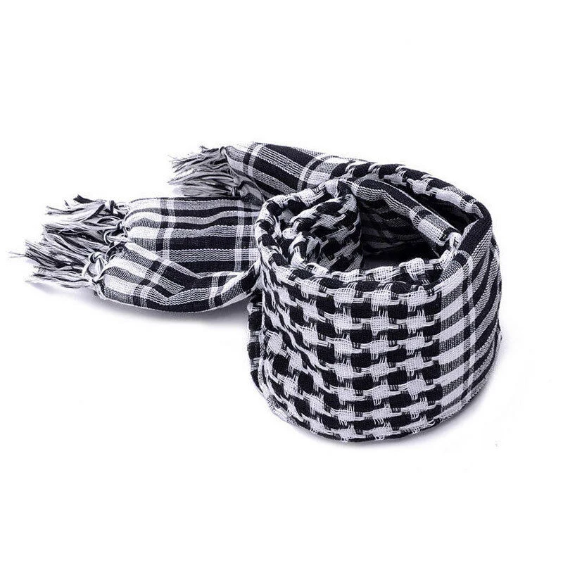 Handsome Arafat arab scarf shawl Keffiyeh Kafiya Lightweight Military Shemagh palestine Man Stripe Scarf With Tassels Soft Warm