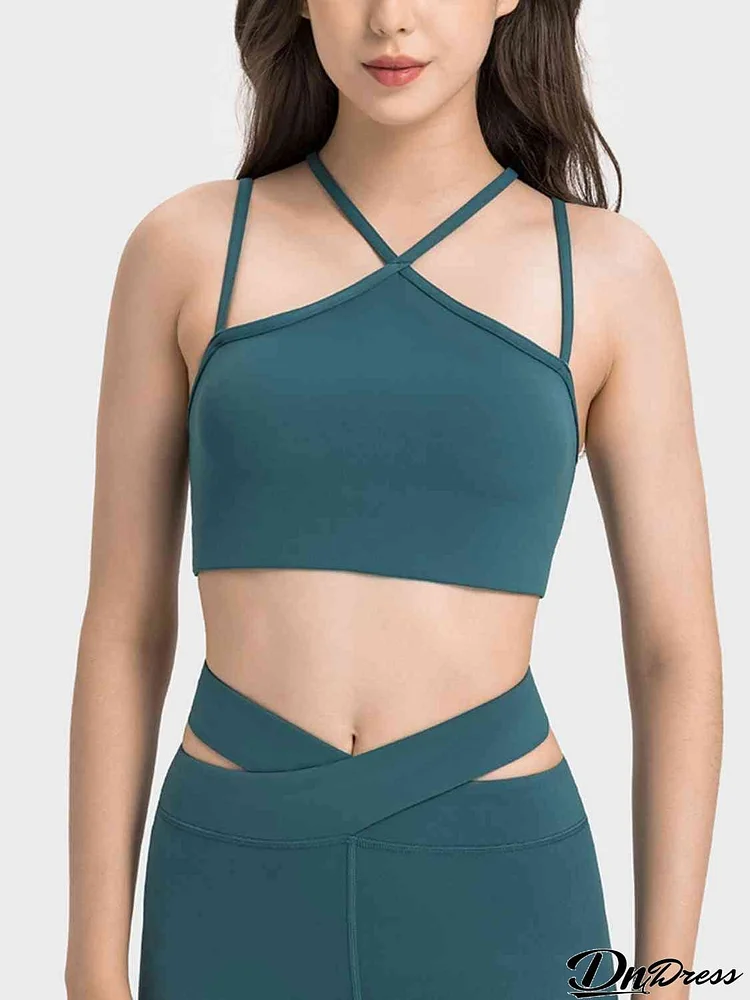 Double-Strap Cropped Sports Cami