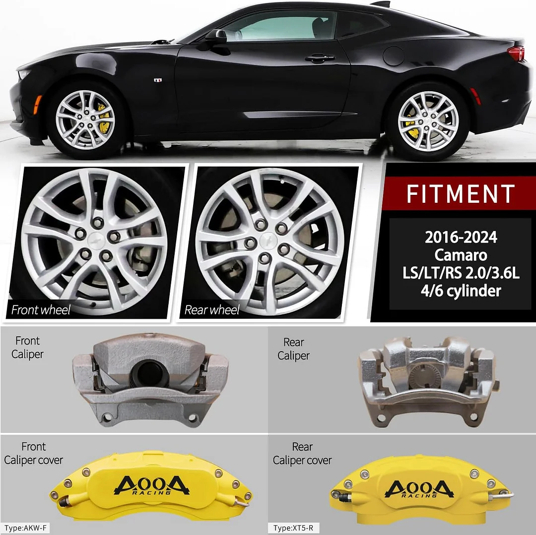 Car aluminum alloy special car special buckle screw fixed caliper cover (4PCS luxury upgrade version)