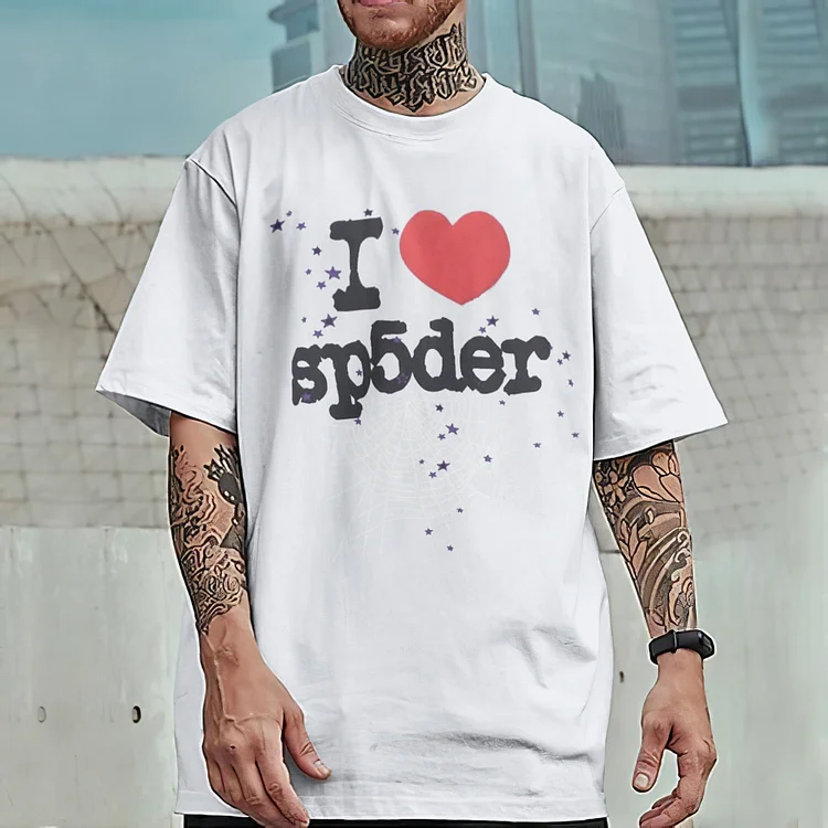 Sopula I Love Sp5der Graphic Print T-Shirt